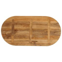 Berkfield Home Table Top 120x60x3.8 cm Oval Solid Wood Mango in Brown - thumbnail 5