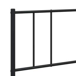 Berkfield Home Metal Bed Frame with Headboard & Footboard Black 193x203 cm - thumbnail 9