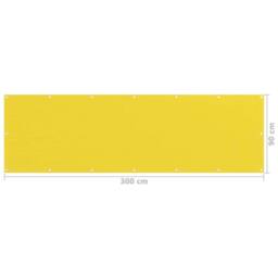 Berkfield Home Fabric Balcony Screen Yellow 90x300 cm HDPE - thumbnail 5