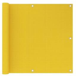Berkfield Home Fabric Balcony Screen Yellow 90x300 cm HDPE - thumbnail 2