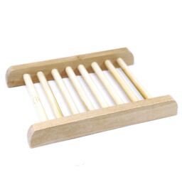 KDMD Hemu Wood Soap Dish - Ladder in Brown