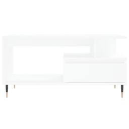 Berkfield Home Coffee Table White 90x49x45 cm Engineered Wood - Size: 90 x 49 x 45 cm - thumbnail 5