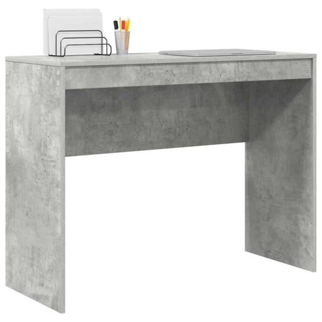 Berkfield Home Modern Writing Desk Concrete grey Particle board with concrete gr - image 1