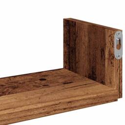 Berkfield Home Decorative Wall Shelves 3 pcs Old Wood Engineered Wood in Brown - thumbnail 7