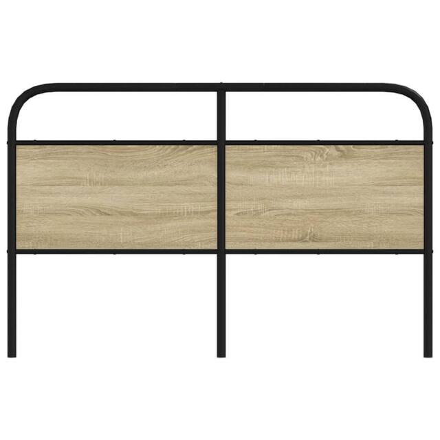 Berkfield Home Headboard Sonoma Oak 160 cm Steel & Engineered Wood in Light Oak - image 1