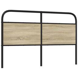 Berkfield Home Headboard Sonoma Oak 160 cm Steel & Engineered Wood in Light Oak - thumbnail 5