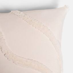 OHS 2 x Tufted Contour Cushion Cover Luxury Modern in Ivory - Size: 45 cm x 45 cm - thumbnail 6