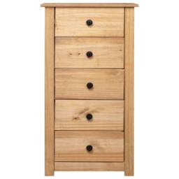 Berkfield Home Sideboard 46x40x89 cm Pine Panama Range in Natural - Size: 46 x 40 x 89 cm - thumbnail 3