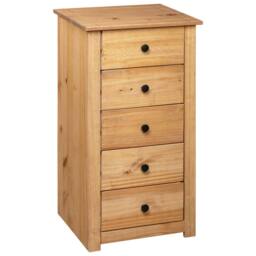 Berkfield Home Sideboard 46x40x89 cm Pine Panama Range in Natural - Size: 46 x 40 x 89 cm - thumbnail 4