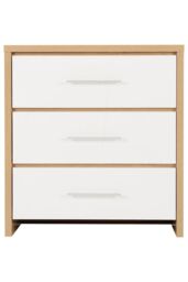 Seconique Seville 3 Drawer Chest in White - thumbnail 2