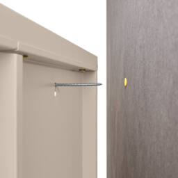 tectake Metal Display Case Baker in Taupe - thumbnail 8
