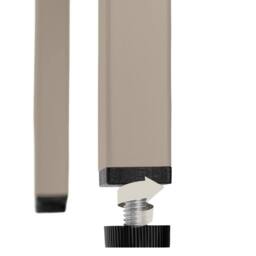 tectake Metal Display Case Baker in Taupe - thumbnail 6