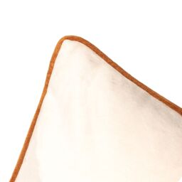Furn Meridian Velvet Piped Cushion in Cream - Size: 45 cm x 45 cm - thumbnail 4
