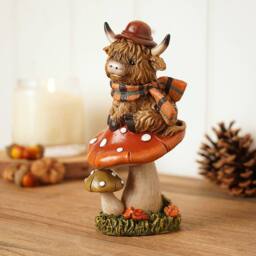 Country Living Highland Cow on Mushroom - thumbnail 1