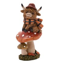 Country Living Highland Cow on Mushroom - thumbnail 2