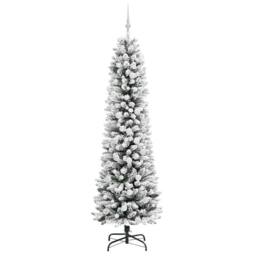 Berkfield Home Stunning Artificial Christmas Tree with 300 LEDs Green & white - thumbnail 4