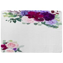 Benjamin Tate Design Pink & Purple Roses Rug in Natural - Size: Large - thumbnail 1