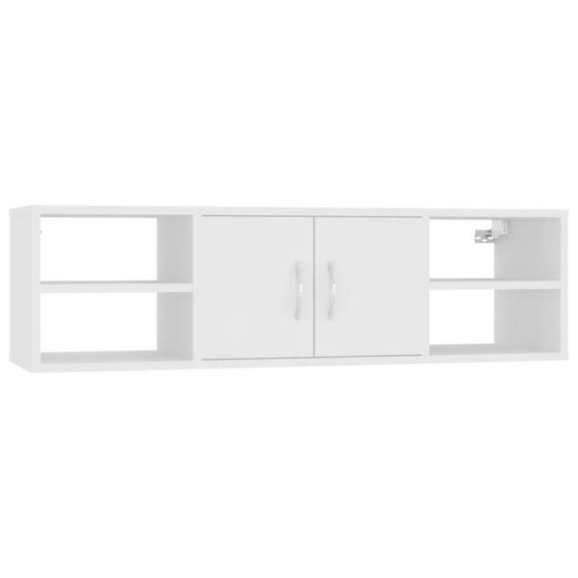 Berkfield Home Wall Shelf White 102x30x29 cm Engineered Wood - Size: 102 x 30 x 29 cm - image 1