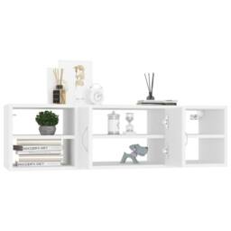 Berkfield Home Wall Shelf White 102x30x29 cm Engineered Wood - Size: 102 x 30 x 29 cm - thumbnail 4