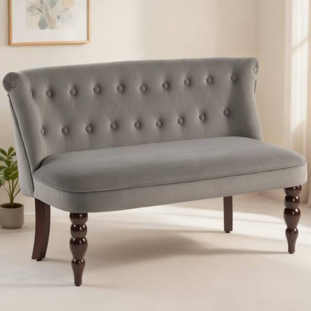 ERGOVEXA Velvet 2 Seater Sofa, Charcoal grey - image 1