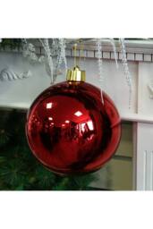 KDMD Red Shiny Shatterproof Bauble x1 25cm - thumbnail 6