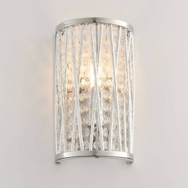 Pagazzi Marissa Chrome & Crystal Wall Light in Silver - image 1