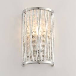 Pagazzi Marissa Chrome & Crystal Wall Light in Silver