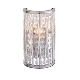 Pagazzi Marissa Chrome & Crystal Wall Light in Silver - thumbnail 4