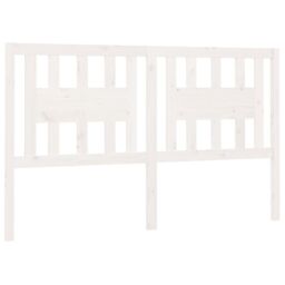 Berkfield Home Headboard White 146x4x100 cm Solid Wood Pine - Size: 146 x 4 x 100 cm - thumbnail 2