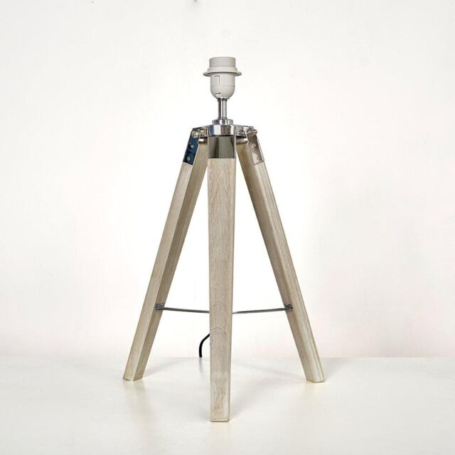ValueLights Clipper Tripod Brown Table Lamp Base - image 1