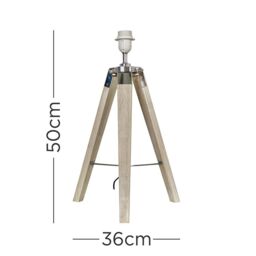 ValueLights Clipper Tripod Brown Table Lamp Base - thumbnail 4