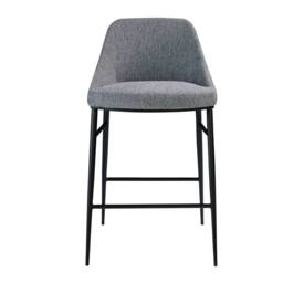 Angel Cerda Grey Fabric Kitchen Stool 49x53x90 cm - Size: 49 x 53 x 90 cm - thumbnail 2