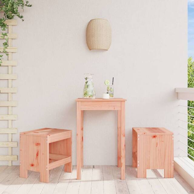 Berkfield Home Garden Stools 2 pcs 40x36x45 cm Solid Wood Douglas in Light Tan - Size: 40 x 36 x 45 cm - image 1