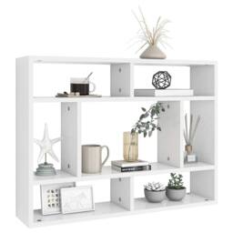 Berkfield Home Wall Shelf White 75x16x55 cm Engineered Wood - Size: 75 x 16 x 55 cm - thumbnail 1