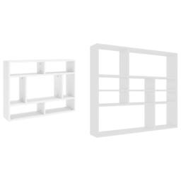 Berkfield Home Wall Shelf White 75x16x55 cm Engineered Wood - Size: 75 x 16 x 55 cm - thumbnail 4