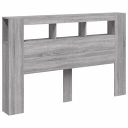 Berkfield Home LED Headboard Grey Sonoma 160x18.5x103.5 cm Engineered Wood - thumbnail 5