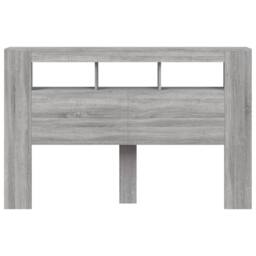 Berkfield Home LED Headboard Grey Sonoma 160x18.5x103.5 cm Engineered Wood - thumbnail 6
