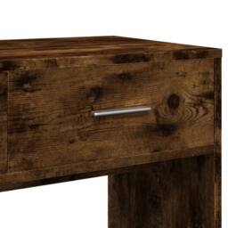Berkfield Home Dressing Table with Mirror Smoked Oak 80x39x80 cm in Brown - Size: 80 x 39 x 80 cm - thumbnail 8