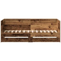 Berkfield Home Daybed with Drawer Old wood Engineered wood 75 x 190 cm Durable in Brown - thumbnail 6