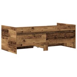 Berkfield Home Daybed with Drawer Old wood Engineered wood 75 x 190 cm Durable in Brown - thumbnail 8