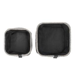 JVL Kenzi Square Storage Baskets - Set of 2 in Dark Grey - thumbnail 4