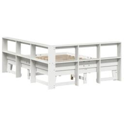 Berkfield Home Decorative Bookcase Bed without Mattress White 160x200cm Solid Wo - Size: 160x200 cm - thumbnail 7