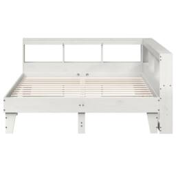 Berkfield Home Decorative Bookcase Bed without Mattress White 160x200cm Solid Wo - Size: 160x200 cm - thumbnail 5