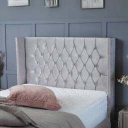 "BSSPOKE Olivia Ottoman Divan Bed Plush Velvet 54"" Headboard & No Mattress in Mustard - Size: Single" - thumbnail 3