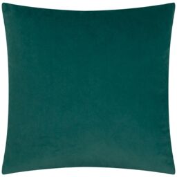 Paoletti Savoy Stripe Velvet Cushion in Teal - Size: 50 cm x 50 cm - thumbnail 3