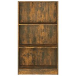 Berkfield Home Book Cabinet Smoked Oak 60x24x109 cm Engineered Wood in Brown - Size: 60 x 24 x 109 cm - thumbnail 5