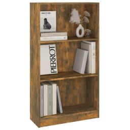 Berkfield Home Book Cabinet Smoked Oak 60x24x109 cm Engineered Wood in Brown - Size: 60 x 24 x 109 cm - thumbnail 4