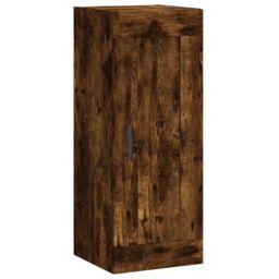Berkfield Home Wall Mounted Cabinet Smoked Oak 34.5x34x90 cm Engineered Wood in Brown - thumbnail 2