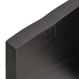 Berkfield Home Table Top Dark Grey 80x60x(2-4) cm Treated Solid Wood Live Edge in Brown - thumbnail 6