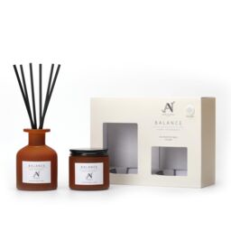 Aroma Naturals Aromatherapy Candle & Reed Diffuser Gift Set Balance Scent in Brown - Size: Medium - thumbnail 1